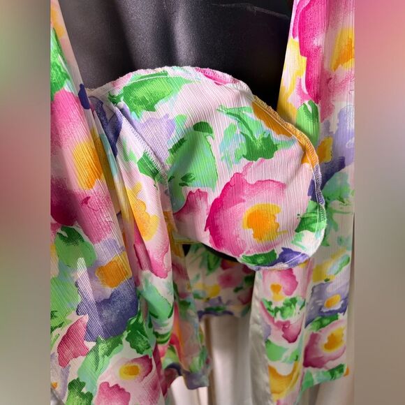 Vintage Victoria’s Secret satin and sheer wrap robe 🌺 excellent condition 🌺 - Picture 6 of 8